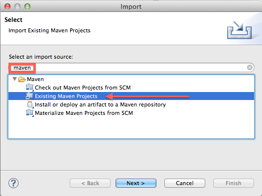 import existing maven project into eclipse